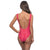 Ladies Red Dotti Swimsuit Rear | Bown of London